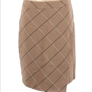 Plaid Pencil Skirt with Side Zip